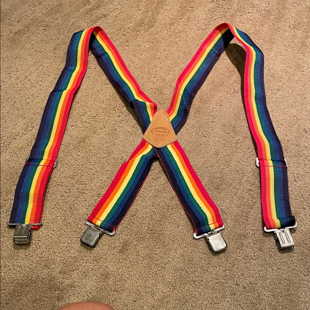 NICHOLAS Multicolor Striped Suspenders